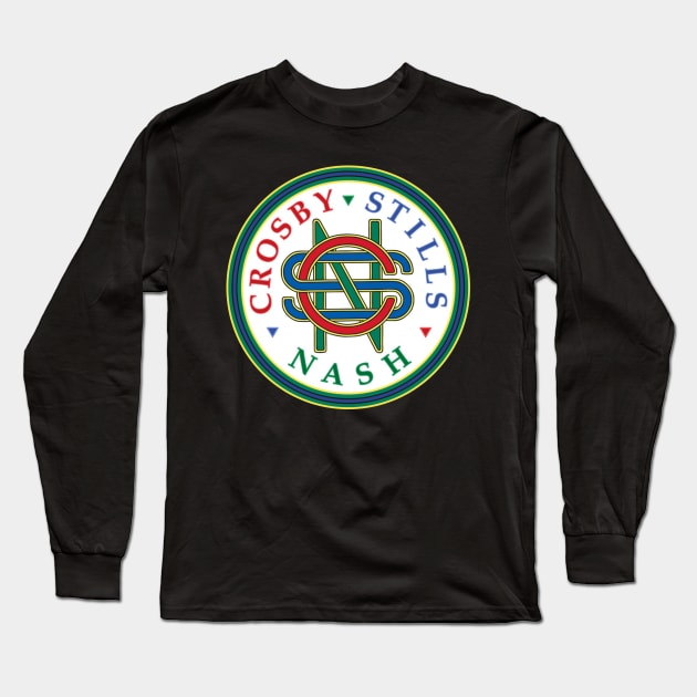 Crosby Stills Nash Young Long Sleeve T-Shirt by Kurasaki